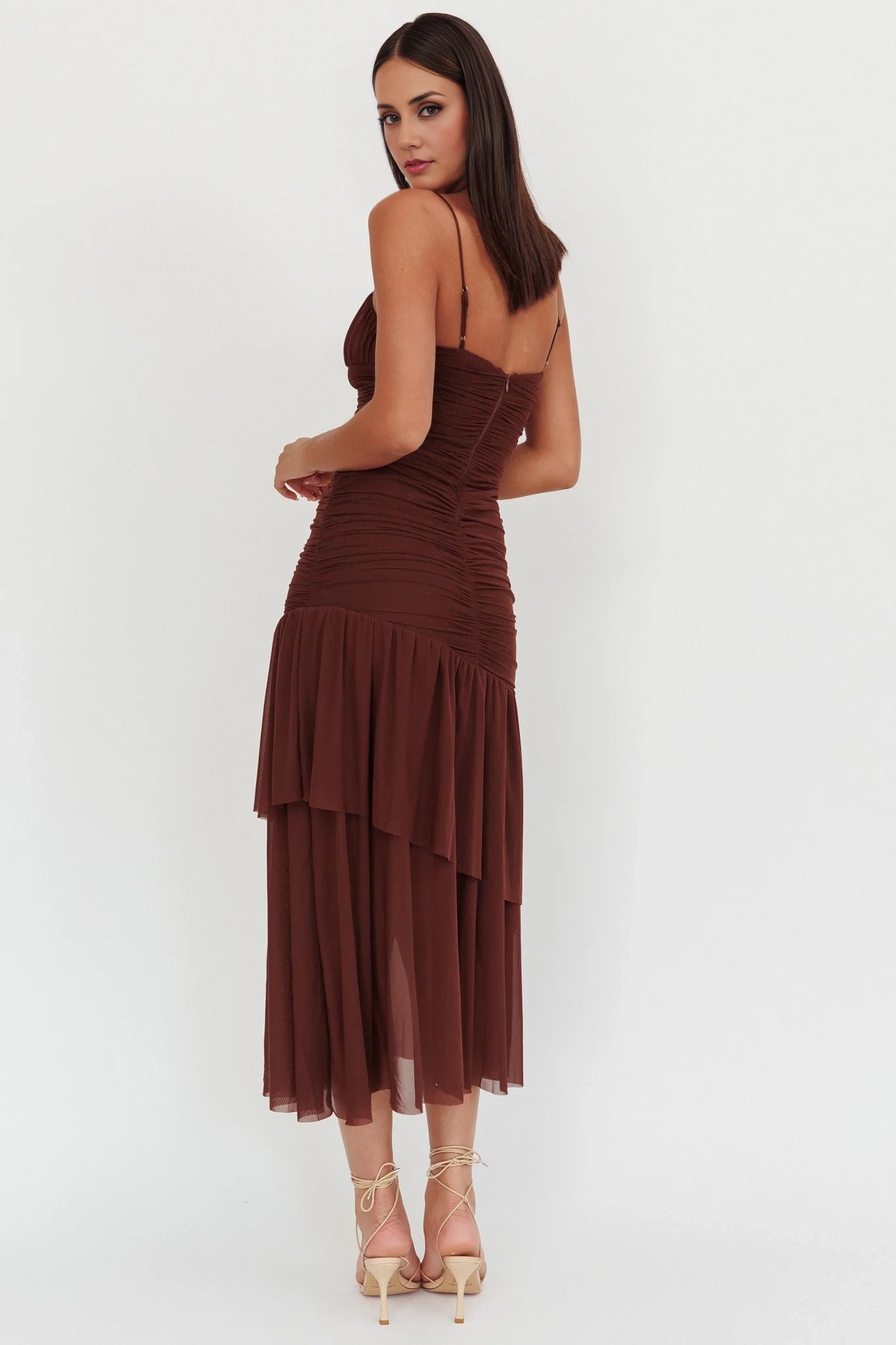 Eye catching pleated layered hem, adjustable shoulder straps, hollowed out chest, Homecoming Dresses