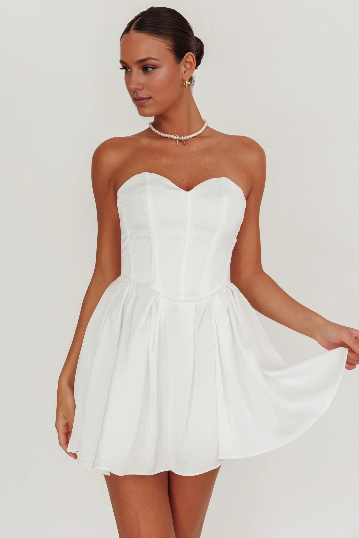 Fashionable heart-shaped neckline, organza and sheer lining, back strap, invisible side zipper, Homecoming Dresses