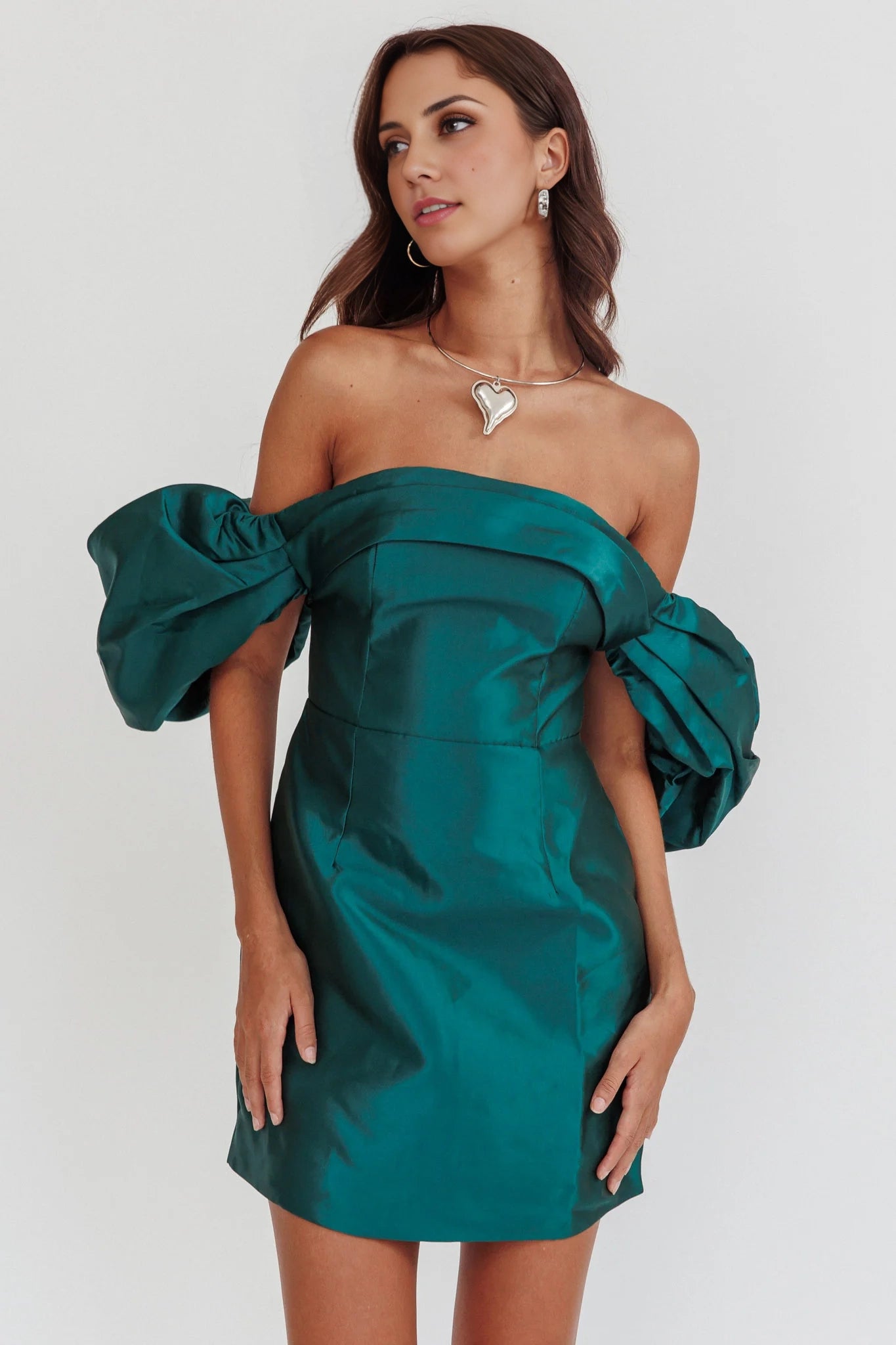 Fashionable mini strapless off shoulder bubble sleeves corset with invisible zipper Homecoming Dresses