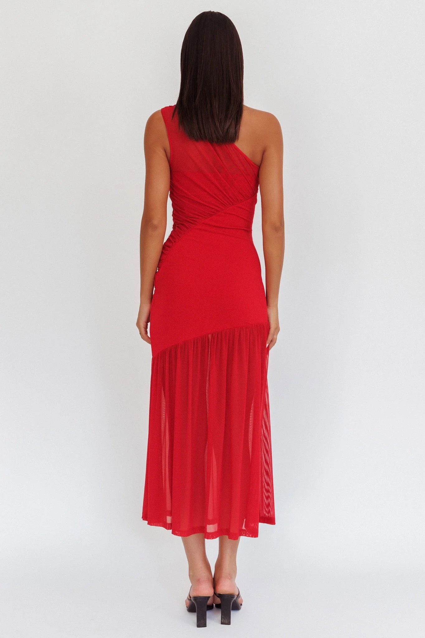 Fashionable one shoulder invisible side zipper pad with mesh overlay, heart stirring Homecoming Dresses