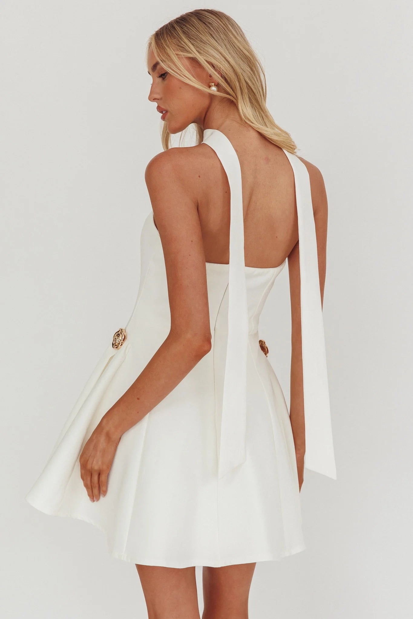 Full of charm, strapless, off shoulder button mini Homecoming Dresses