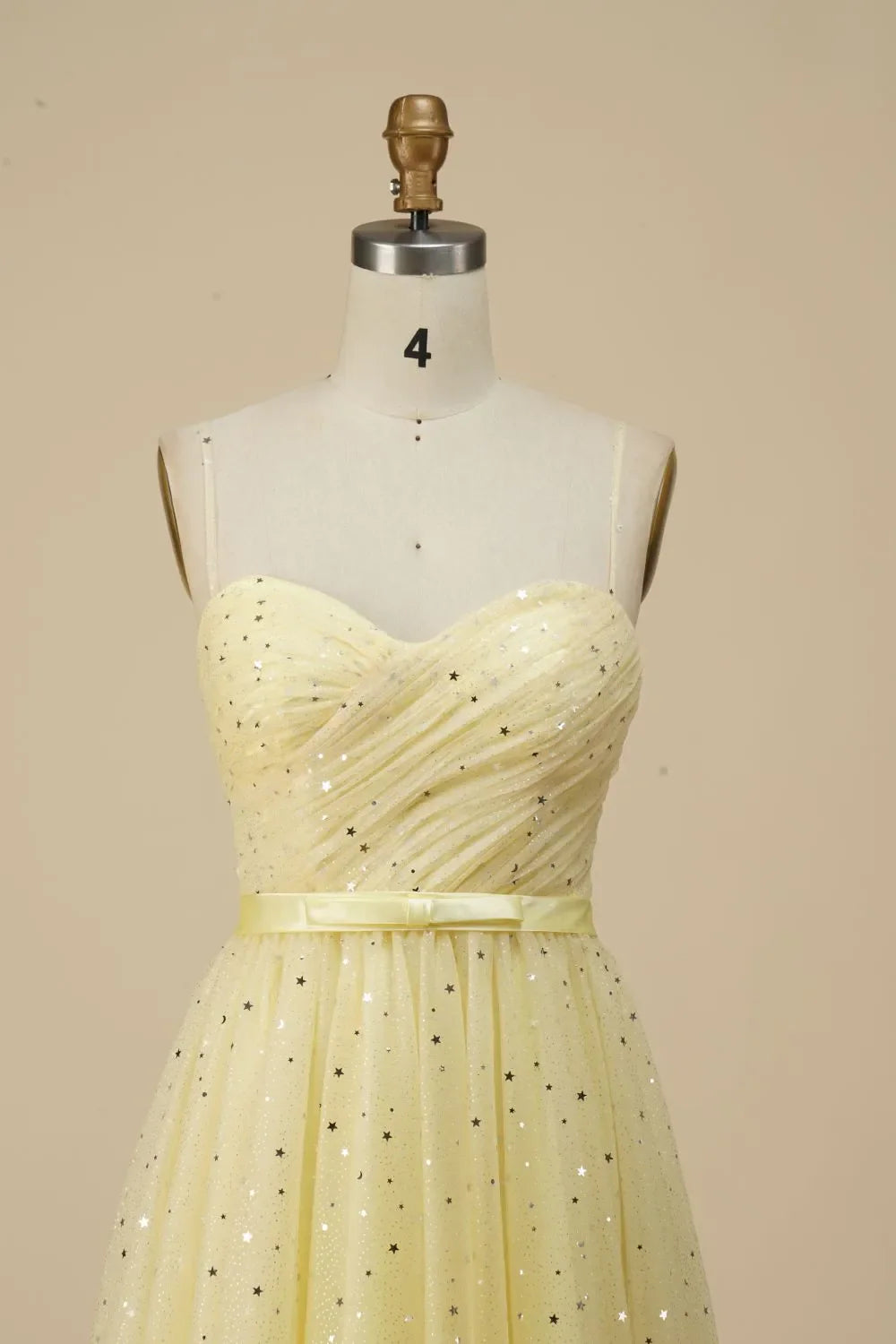 A-line Spaghetti Straps Party Dress With Belt