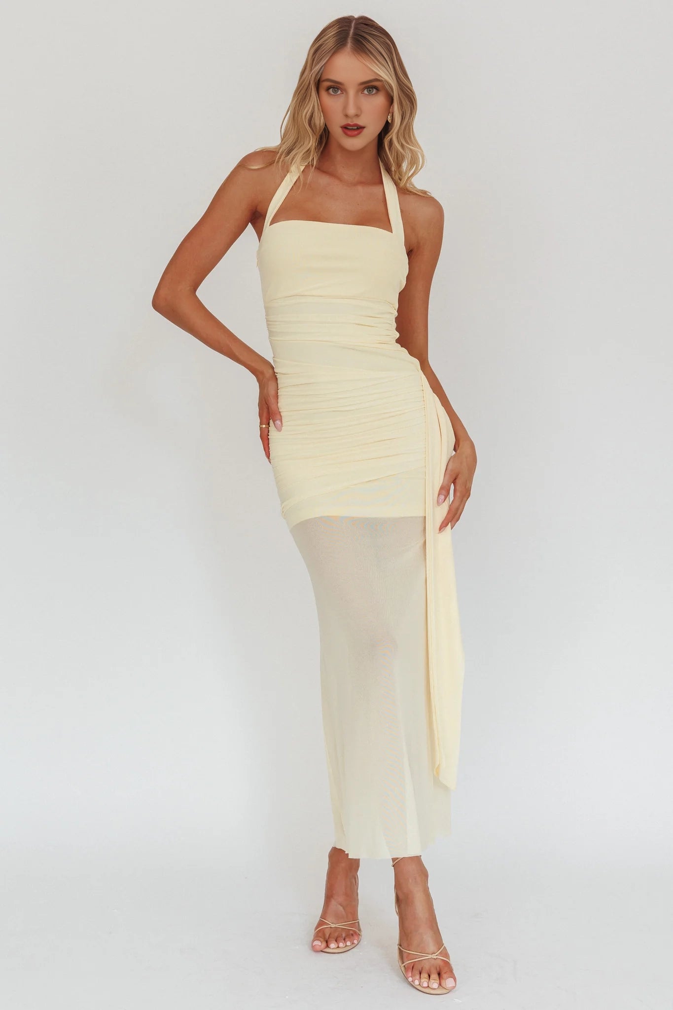 Gorgeous backless pleated detail with transparent hem and side zipper Homecoming Dresses
