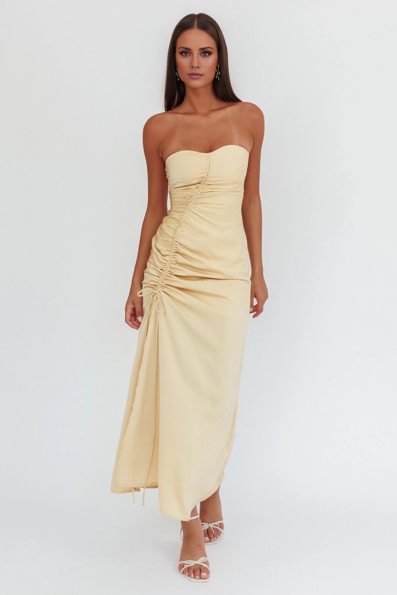 Gorgeous drawstring pleated heart-shaped neckline with zipper at the back, heart pounding Homecoming Dresses