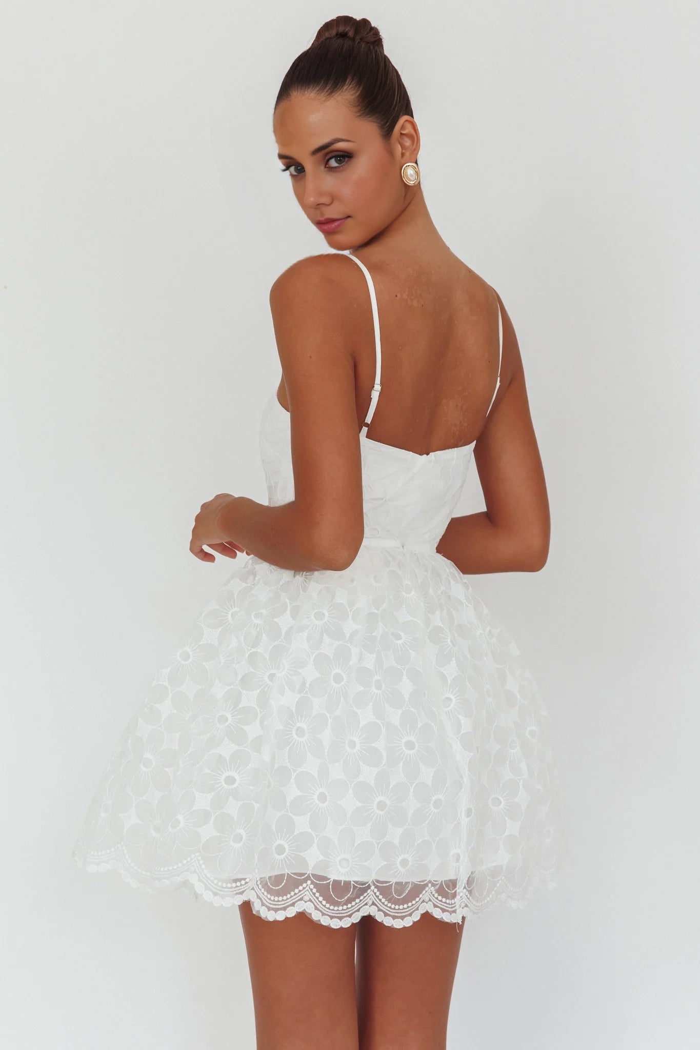 Gorgeous lace adjustable shoulder straps square neckline mesh design Homecoming Dresses