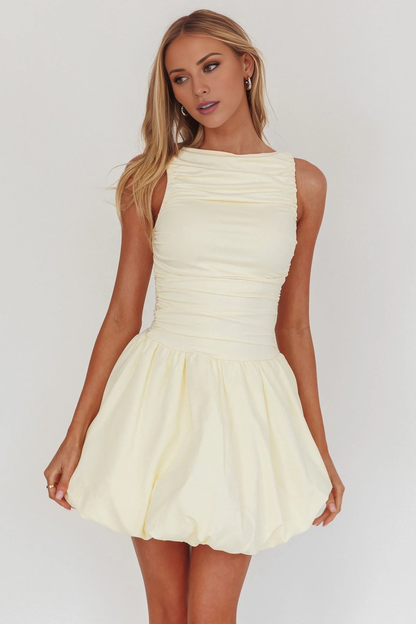 Gorgeous mini sleeveless corset with pleated details and side zippers Homecoming Dresses