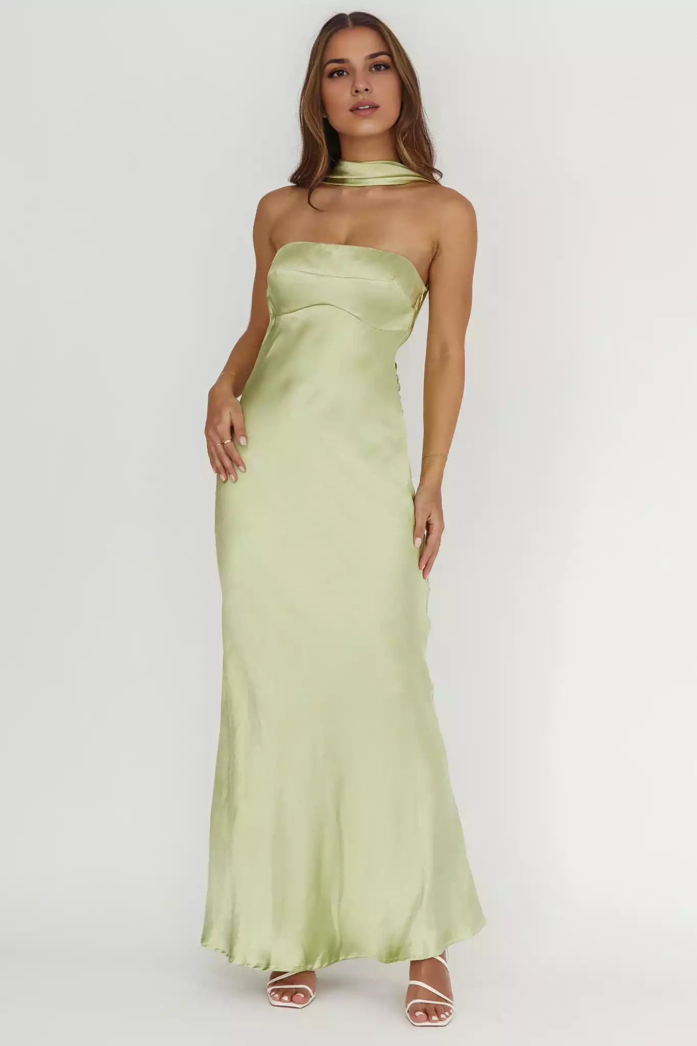 Gorgeous unlined camisole with zipper on the side and adjustable shoulder straps on the back Prom Dresses