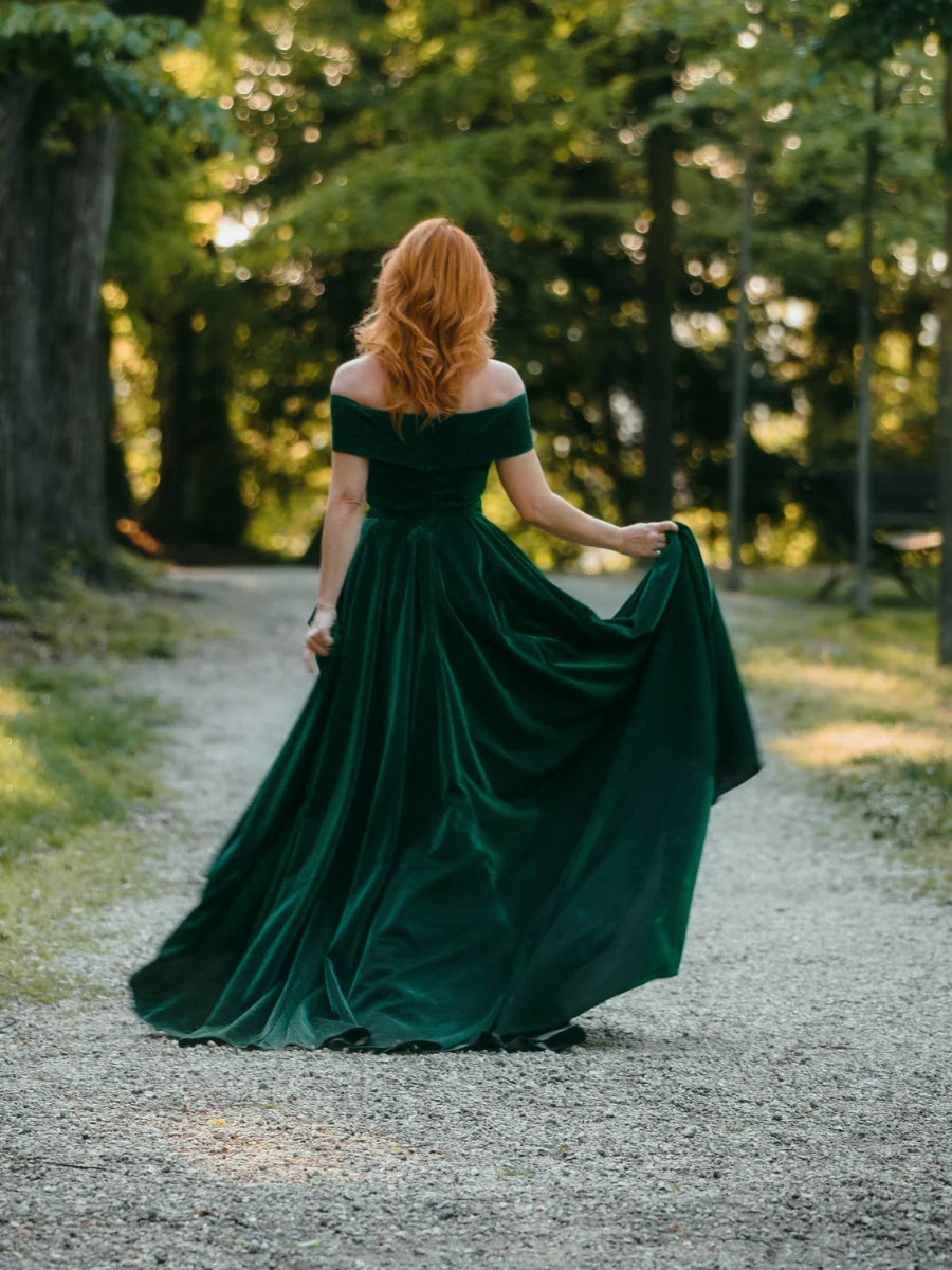 Off The Shoulder Sweetheart Glitter A Line Prom Dresses