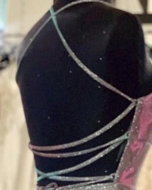 Short Iridescent Blue Homecoming Dress