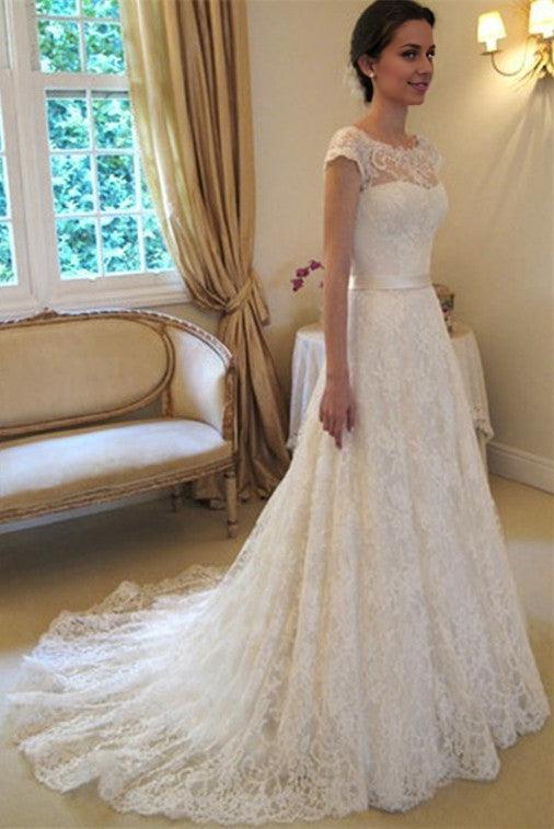 A Line One Shoulder Ruched Tulle Beach Boho Wedding Dress