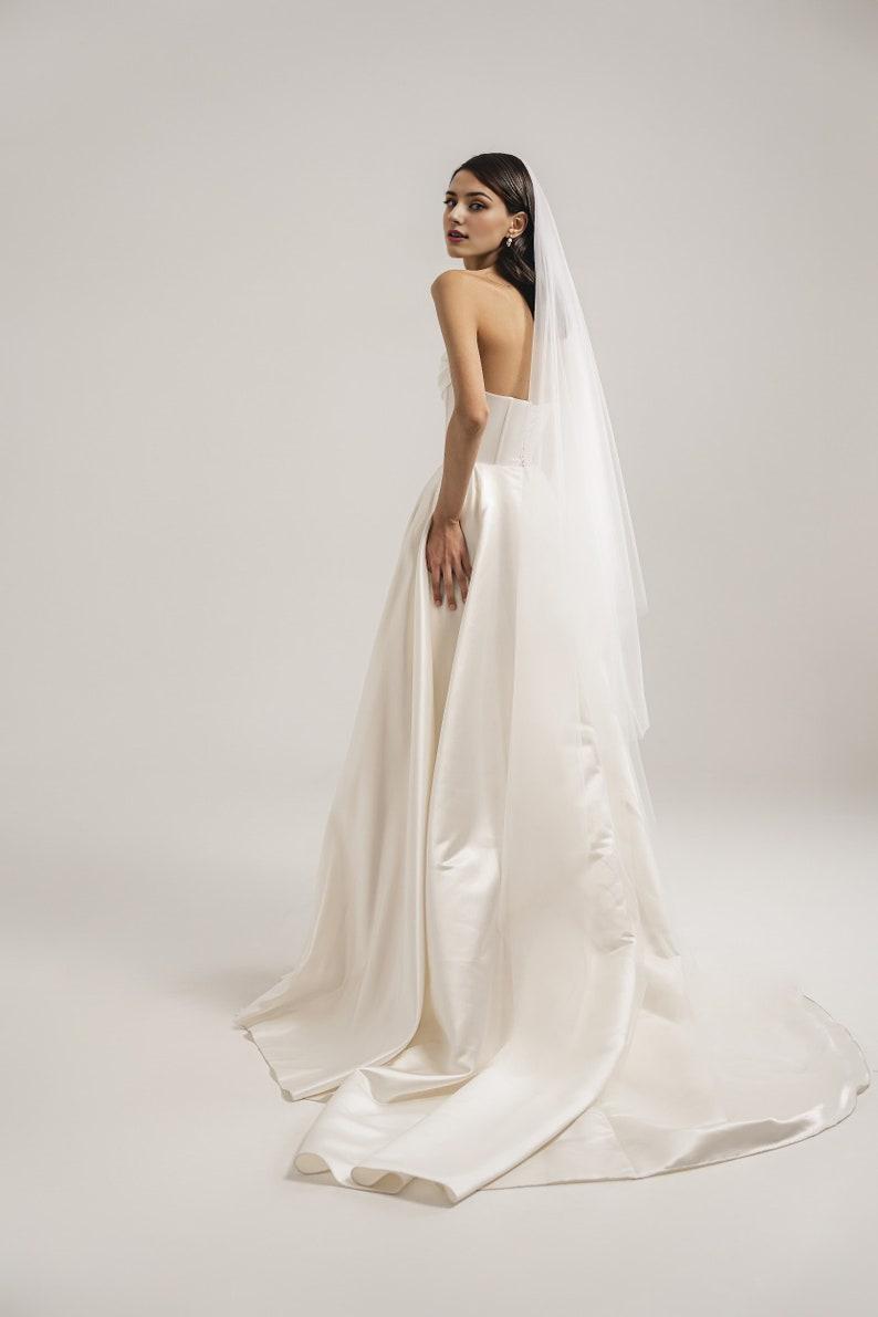 Satin Ivory Wedding Dress Corset Wedding Dress A-line Off Shoulder Wedding Dress Victorian Wedding Dress