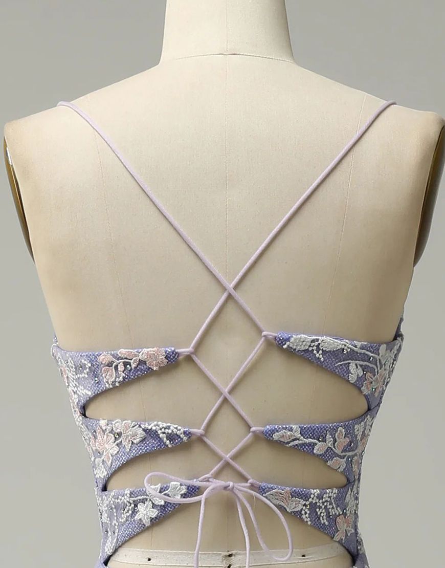 Mermaid V-Neck Prom Dress With Appliques