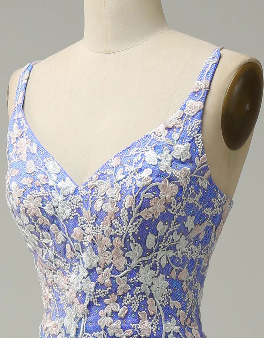 Mermaid V-Neck Prom Dress With Appliques