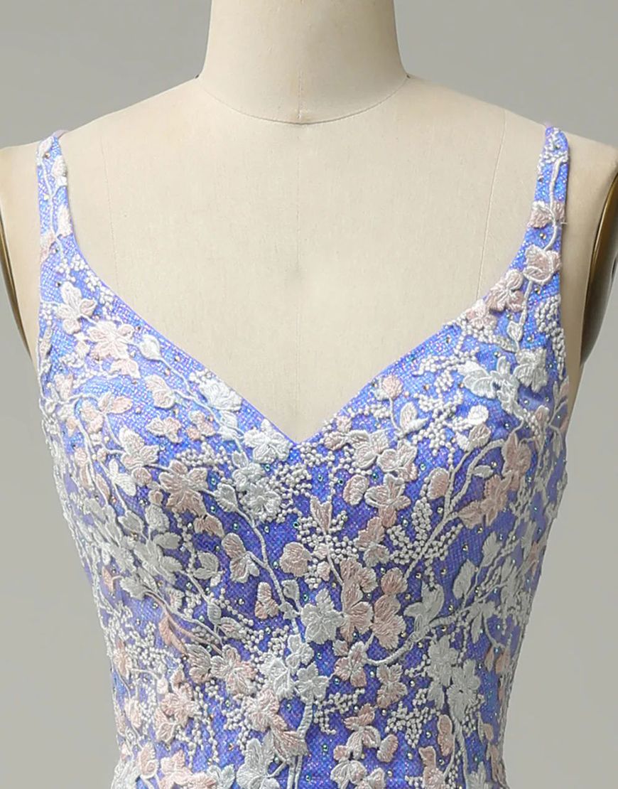 Mermaid V-Neck Prom Dress With Appliques