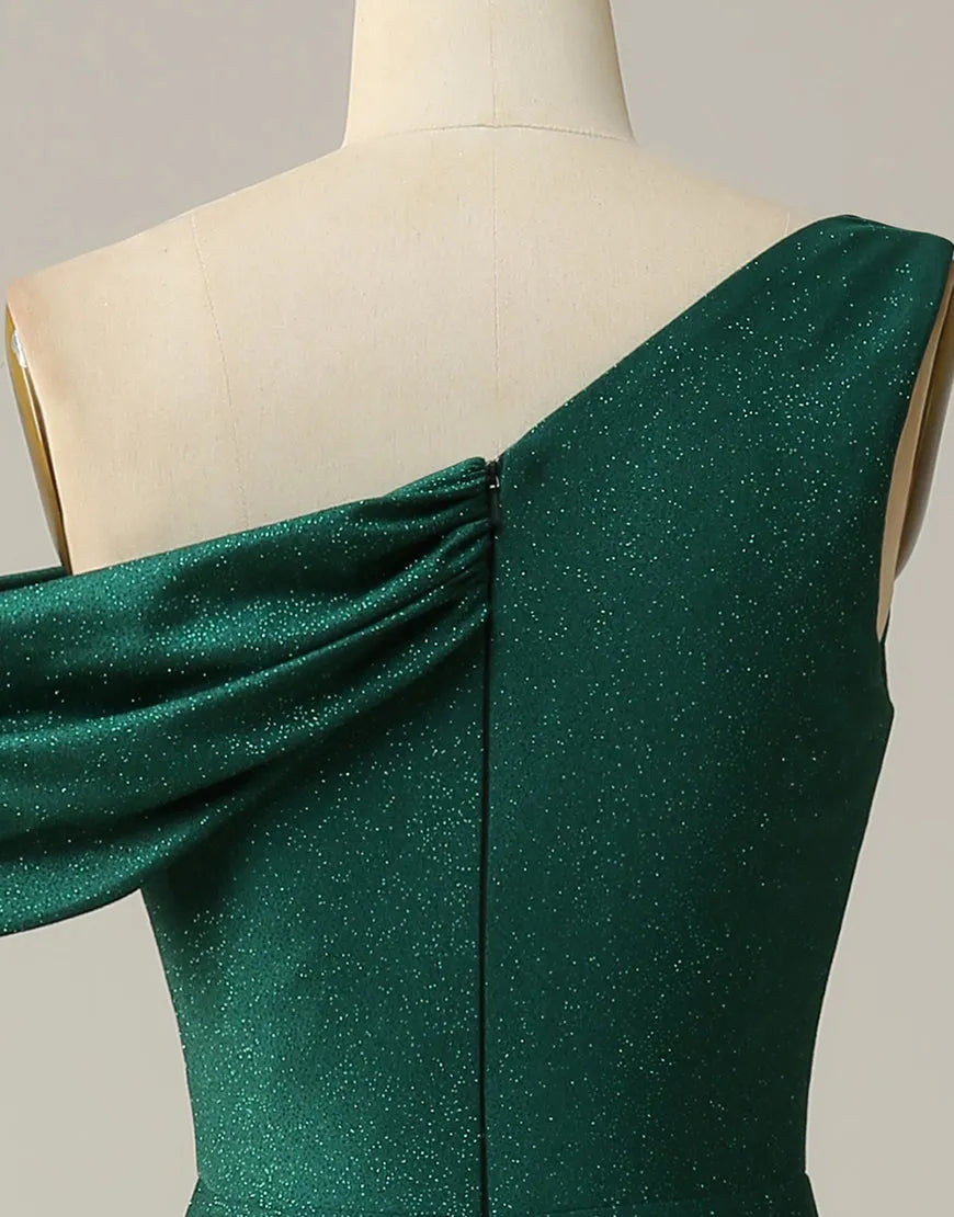 Off The Shoulder Long Glitter Prom Dress With Split