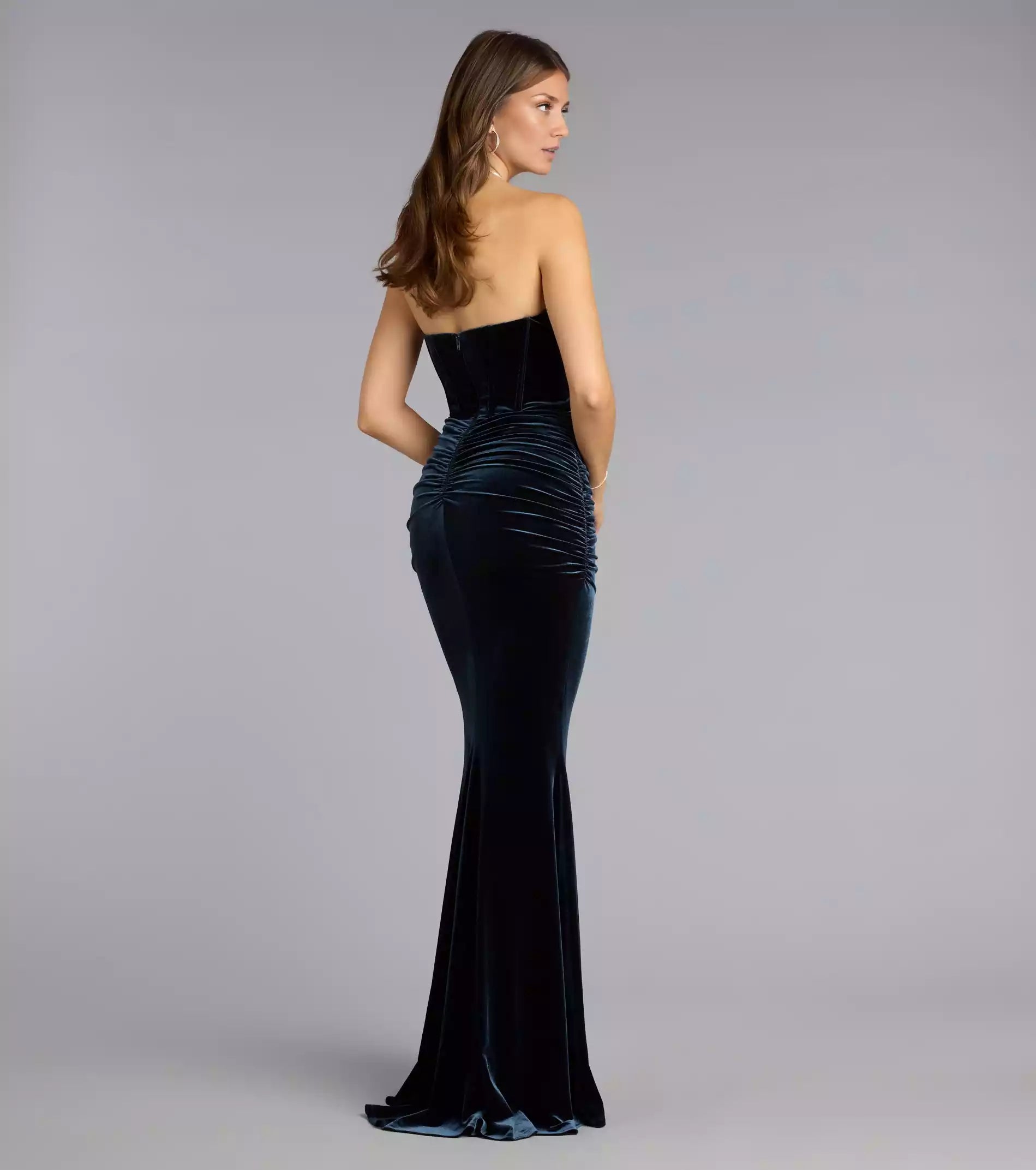 Luxurious and charming strapless heart-shaped neckline tight corset with back zipper mermaid silhouette Prom Dresses