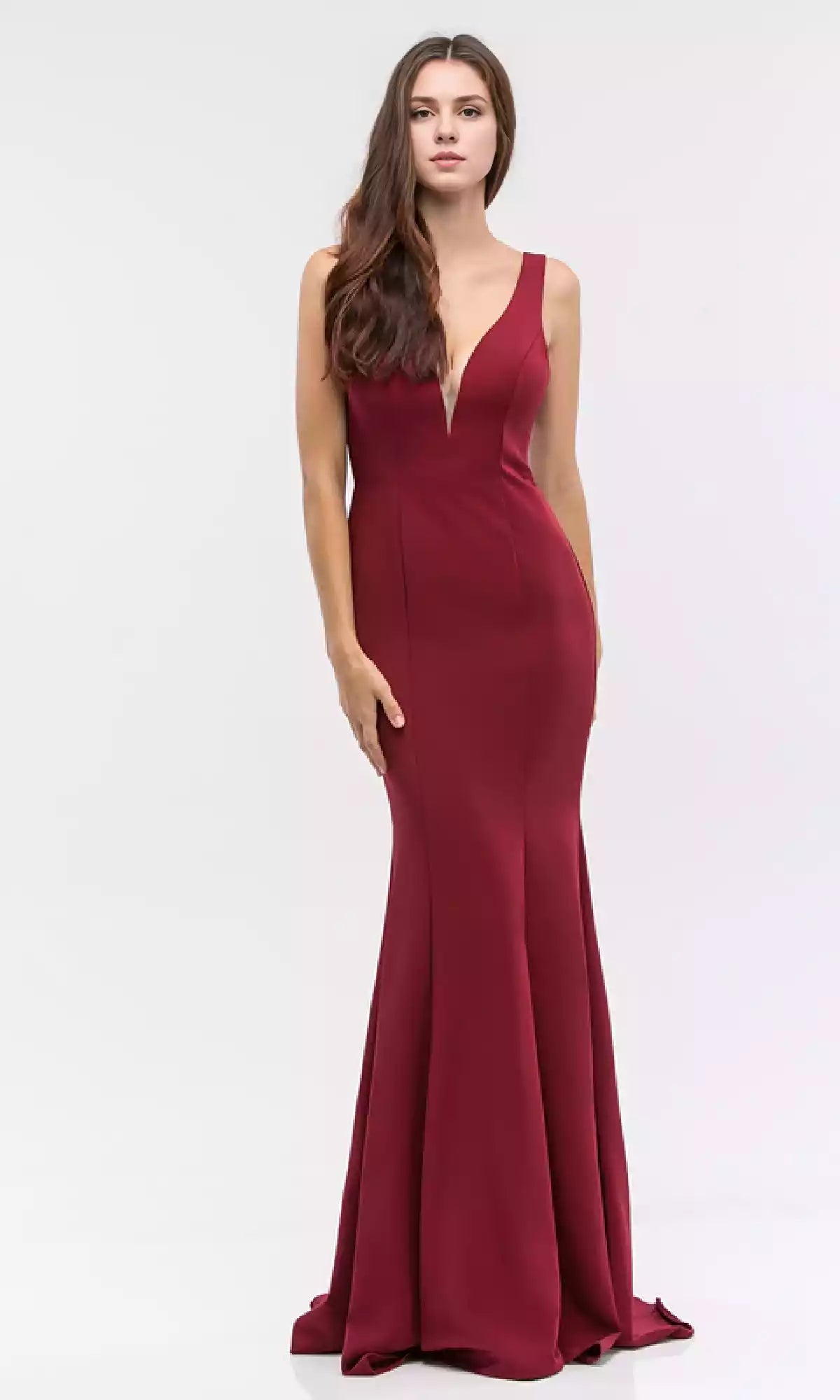 Luxurious slim shoulder straps with deep V-back princess style cut, showcasing a noble temperament Prom Dresses