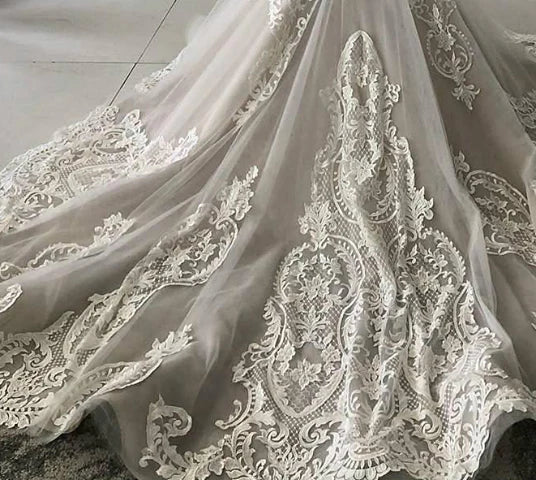 Sexy Mermaid Ivory Lace Appliques Backless Wedding Dresses Gowns