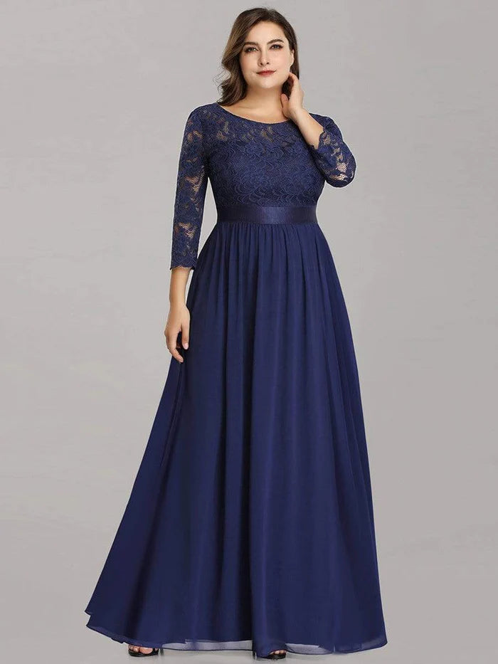 Stylish Cold Shoulder Flare Sleeves Flowy Bridesmaid Dress