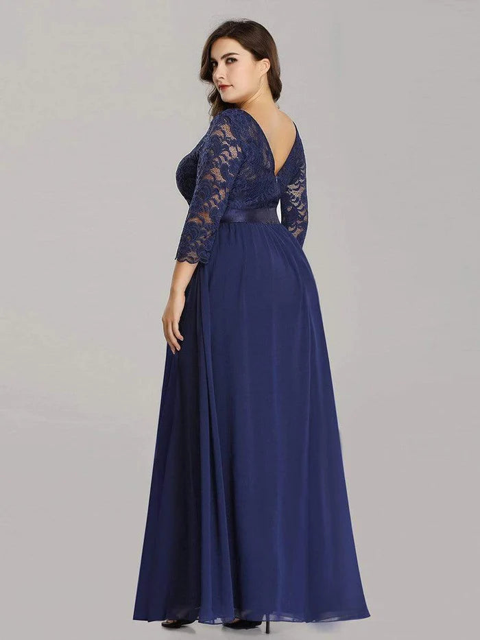 Stylish Cold Shoulder Flare Sleeves Flowy Bridesmaid Dress