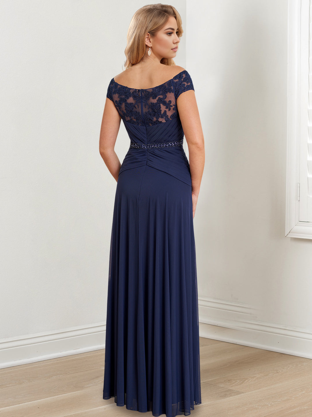 A-Line/Princess Off-The-Shoulder Floor-Length Mother Of The Bride Dresses