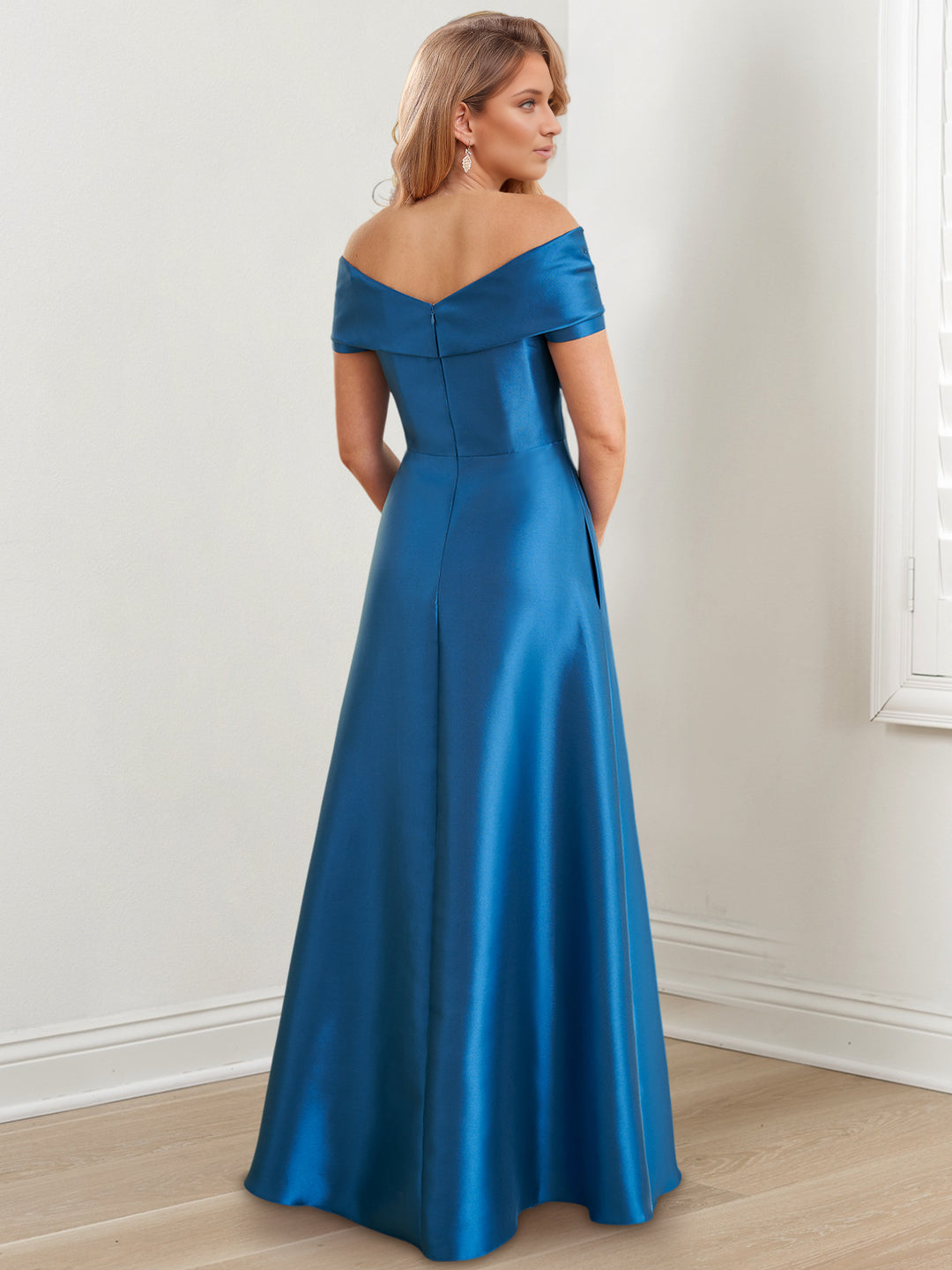A-Line/Princess Off-The-Shoulder Floor-Length Mother Of The Bride Dresses