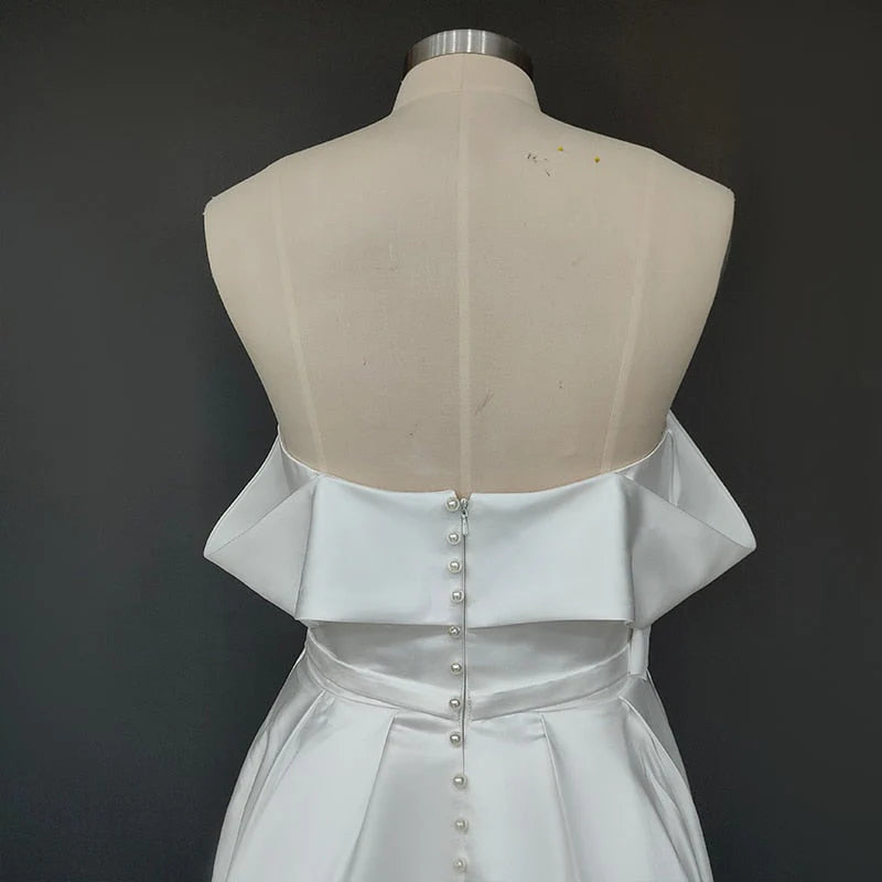 Glitter Off The Shoulder Ball Gown White Sweep Train Wedding Dress