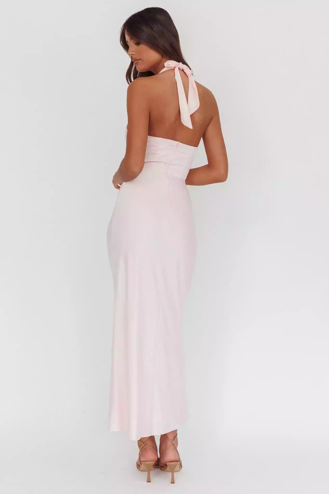 Prom Dresses with eye-catching lining, twisted chest, backless, zipper at the back
