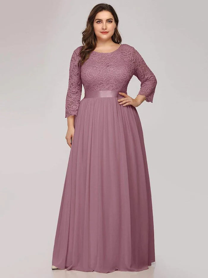 Stylish Cold Shoulder Flare Sleeves Flowy Bridesmaid Dress