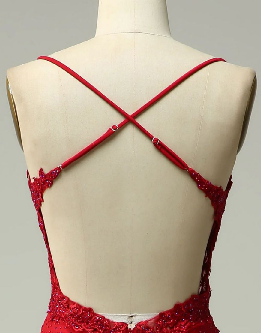 Elastic Satin Spaghetti Straps Prom Dress