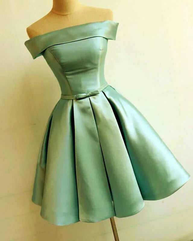 Sage Green Homecoming Dresses Satin