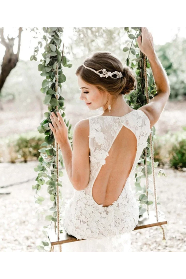 Dingjiddingji DressScoop Lace Wedding Dresses With Embellished Bodice Vivid Floral