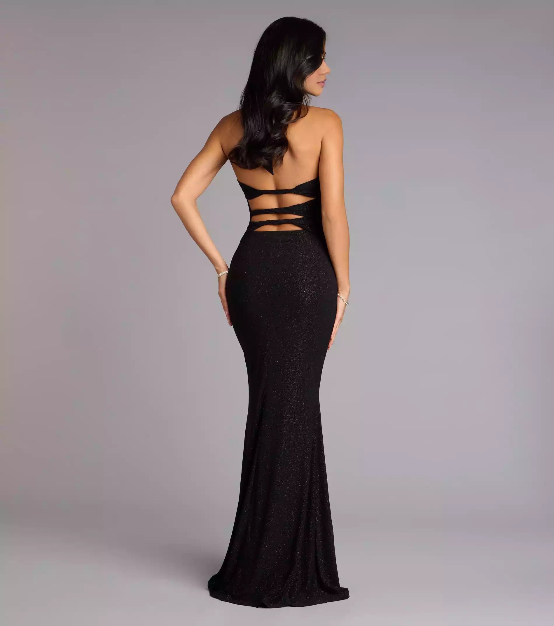 Sexy and charming deep V backless collar tie backless suspender mermaid and floor skirt Prom Dresses