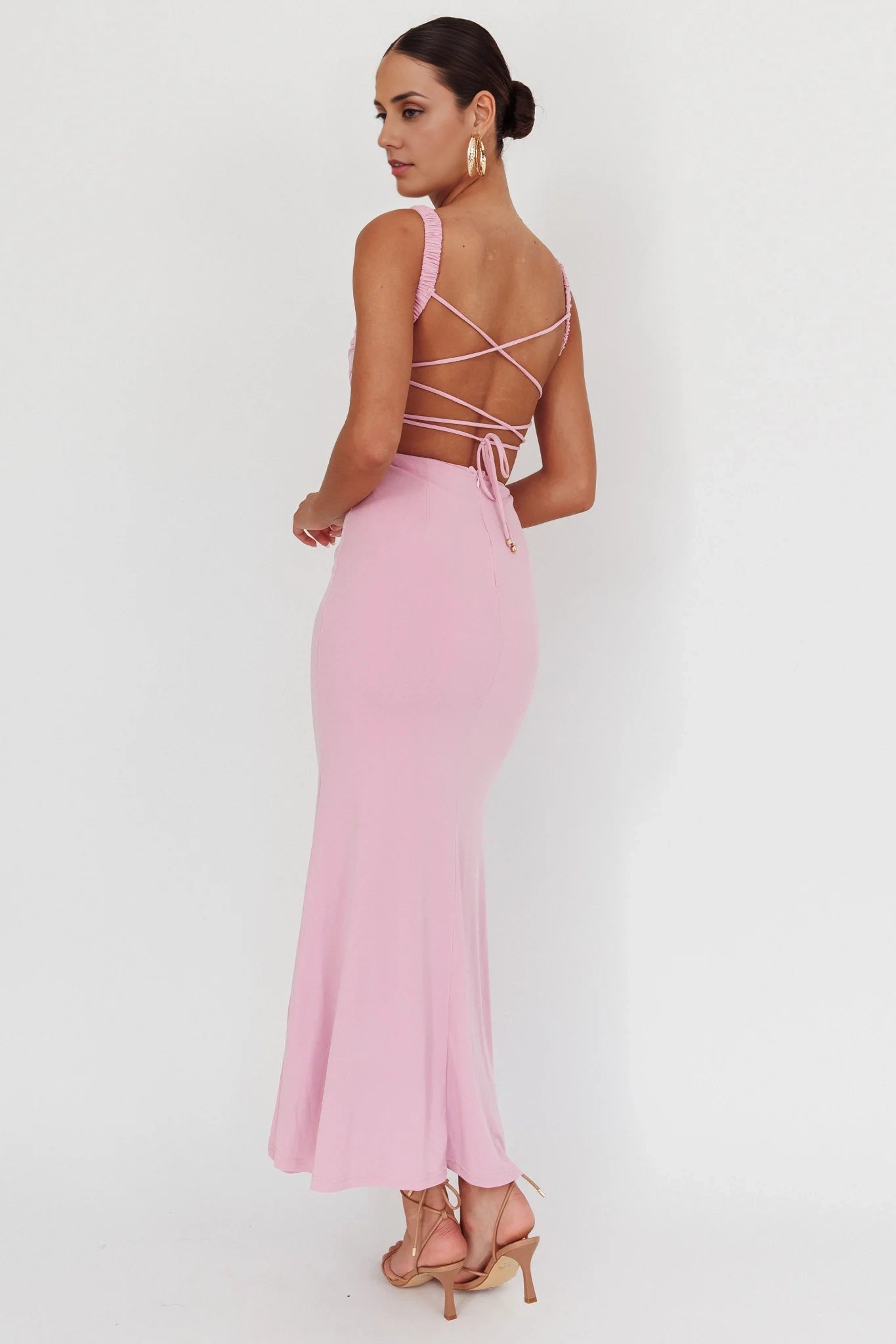 Sexy tight silhouette pleated elastic shoulder strap back strap Homecoming Dresses