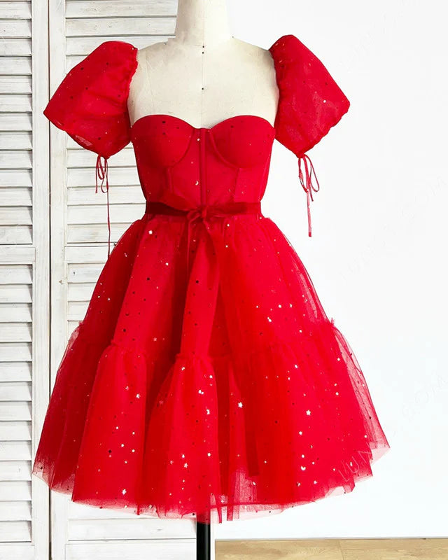 Sparkling red Homecoming Dresses