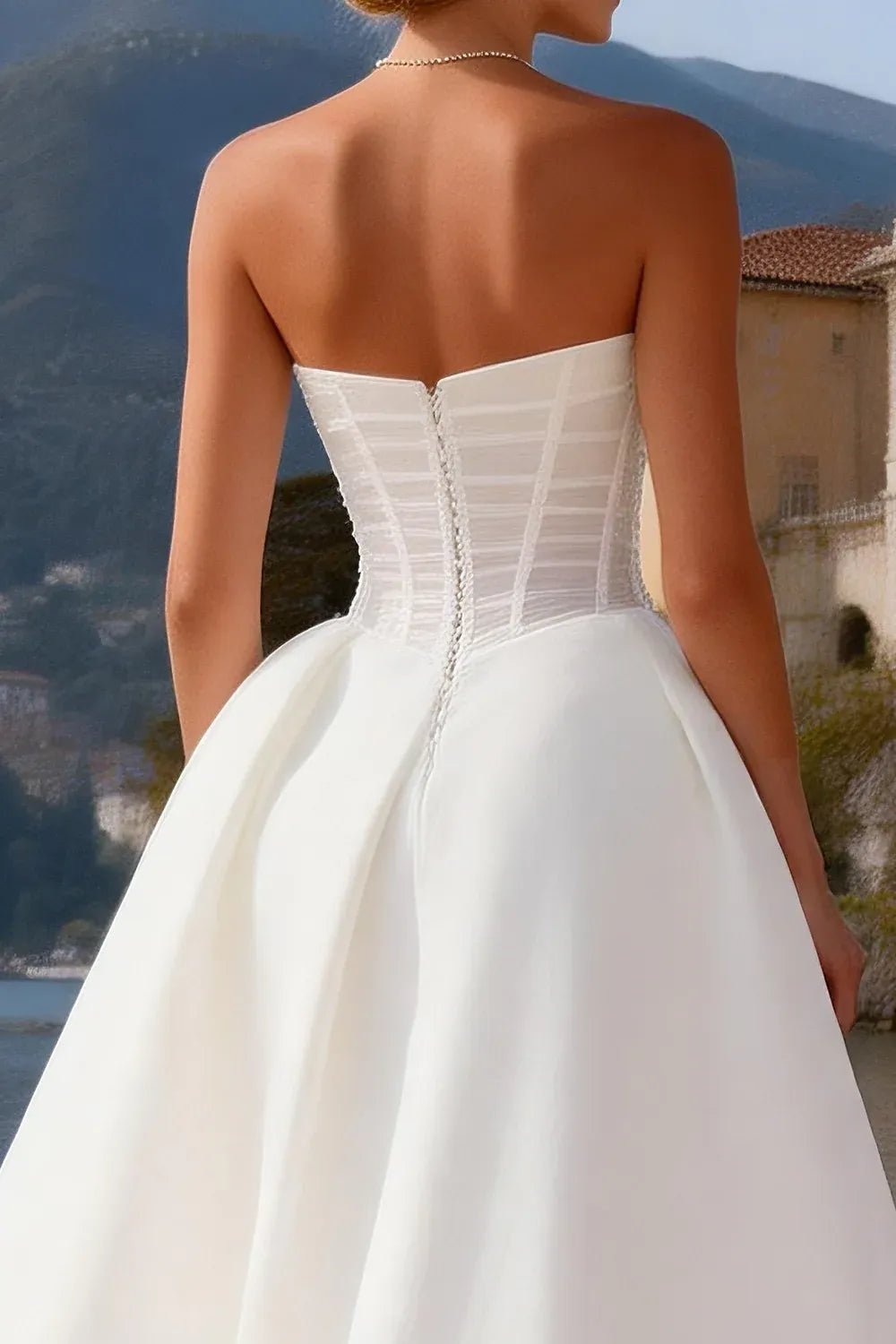 Strapless Sweetheart Corset Ball Gown Wedding Dress