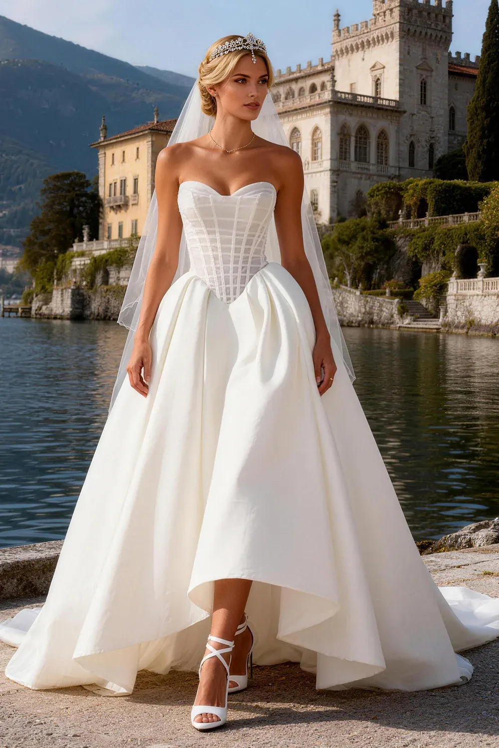Strapless Sweetheart Corset Ball Gown Wedding Dress