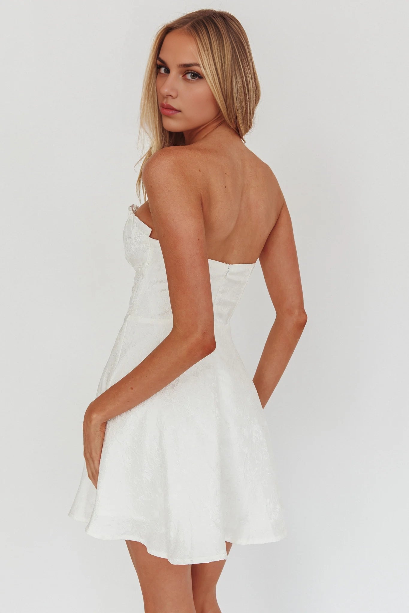 Stunning ruffled chest corset mini back zipper Homecoming Dresses