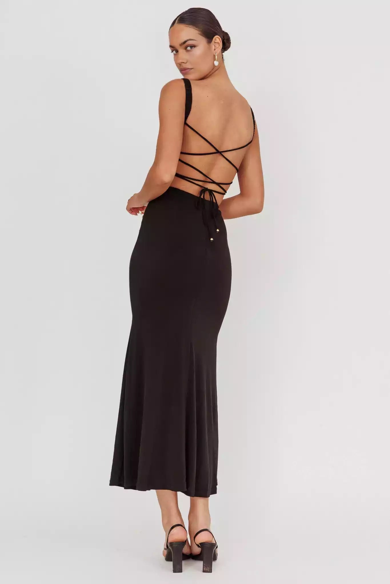 Super popular pleated elastic shoulder strap, back strap pad, hidden zipper, Prom Dresses