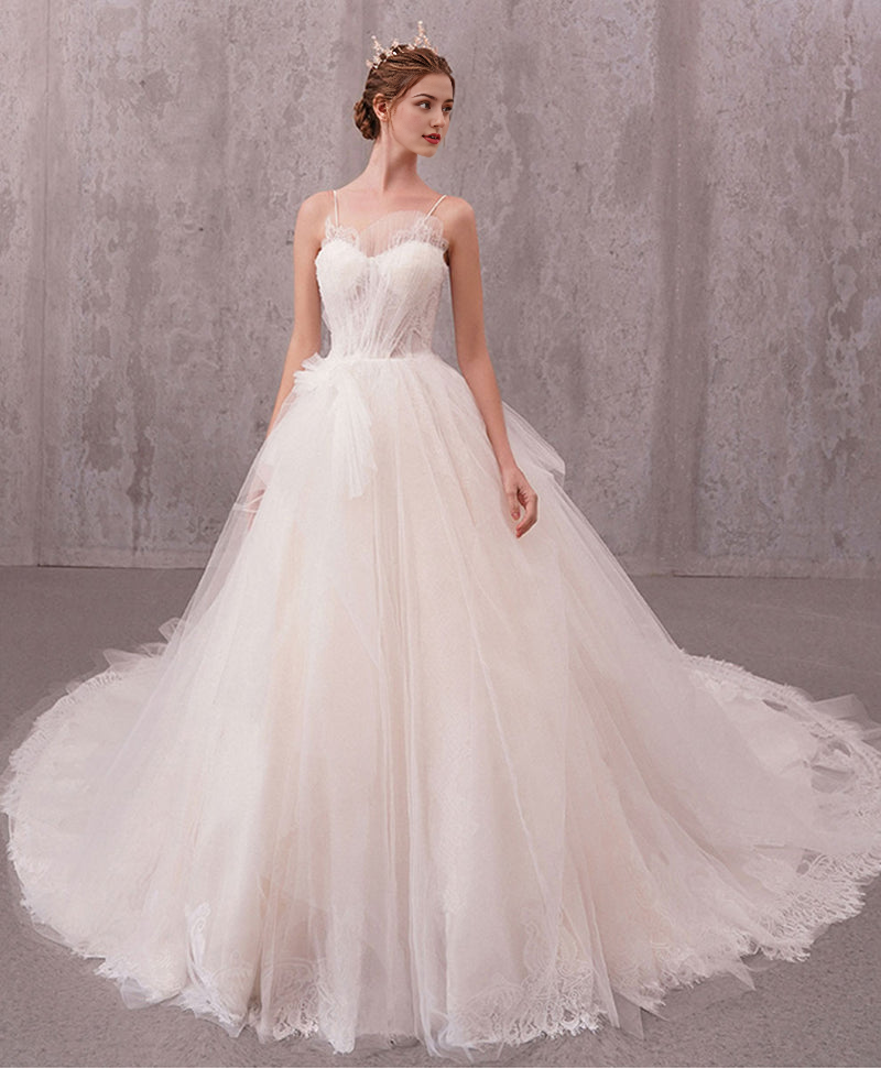 Sweetheart Tulle Lace Long Wedding Gown Bridal Dress