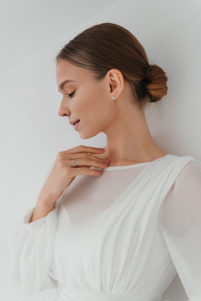 Concise wedding dress Church wedding dress Elegant bridal gown Lovely bridal dress