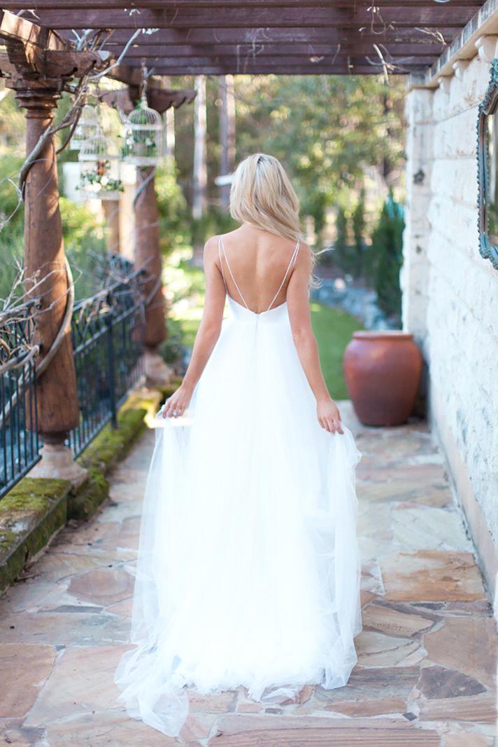 Strap and sheer summer wedding dress new A-line long style wedding dress
