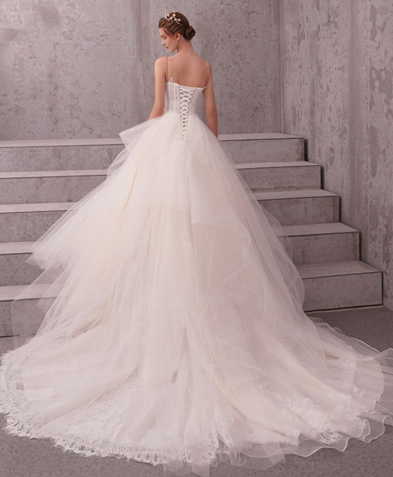 Sweetheart Tulle Lace Long Wedding Gown Bridal Dress