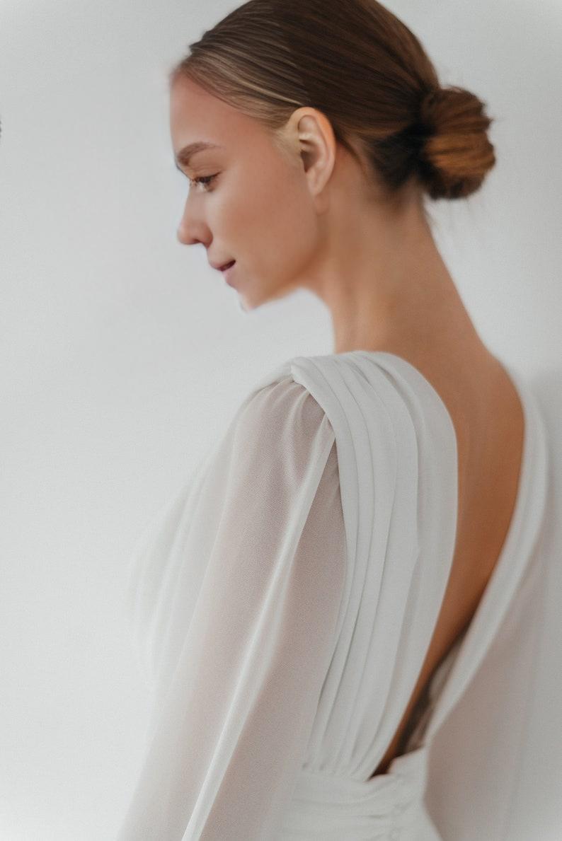 Concise wedding dress Church wedding dress Elegant bridal gown Lovely bridal dress