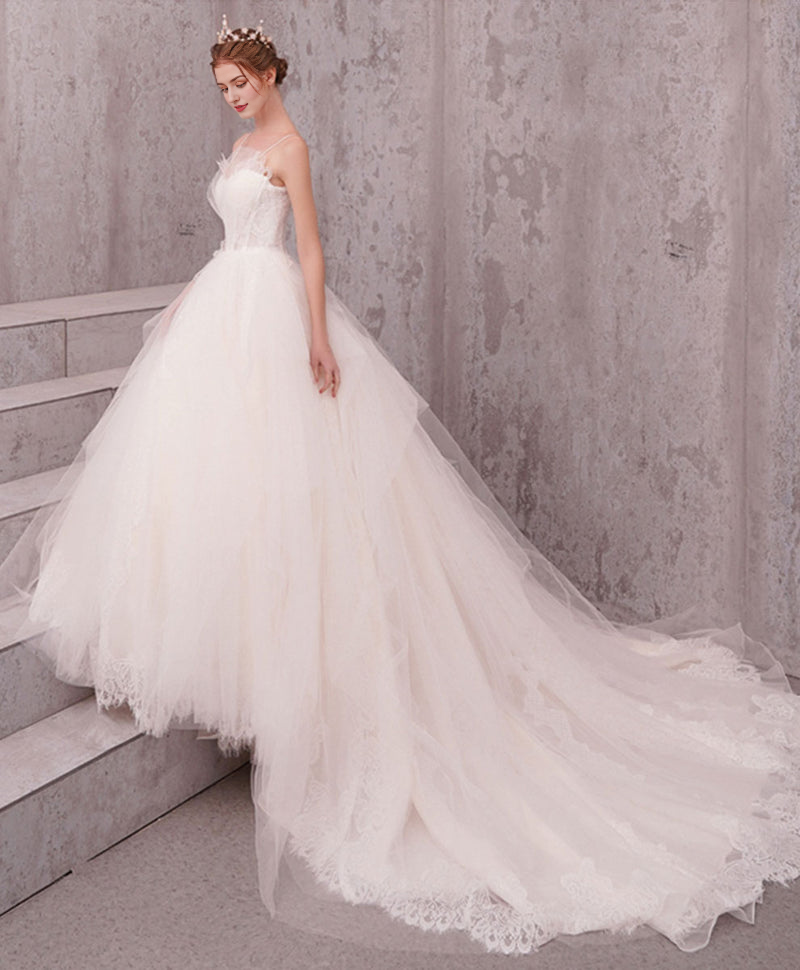 Sweetheart Tulle Lace Long Wedding Gown Bridal Dress