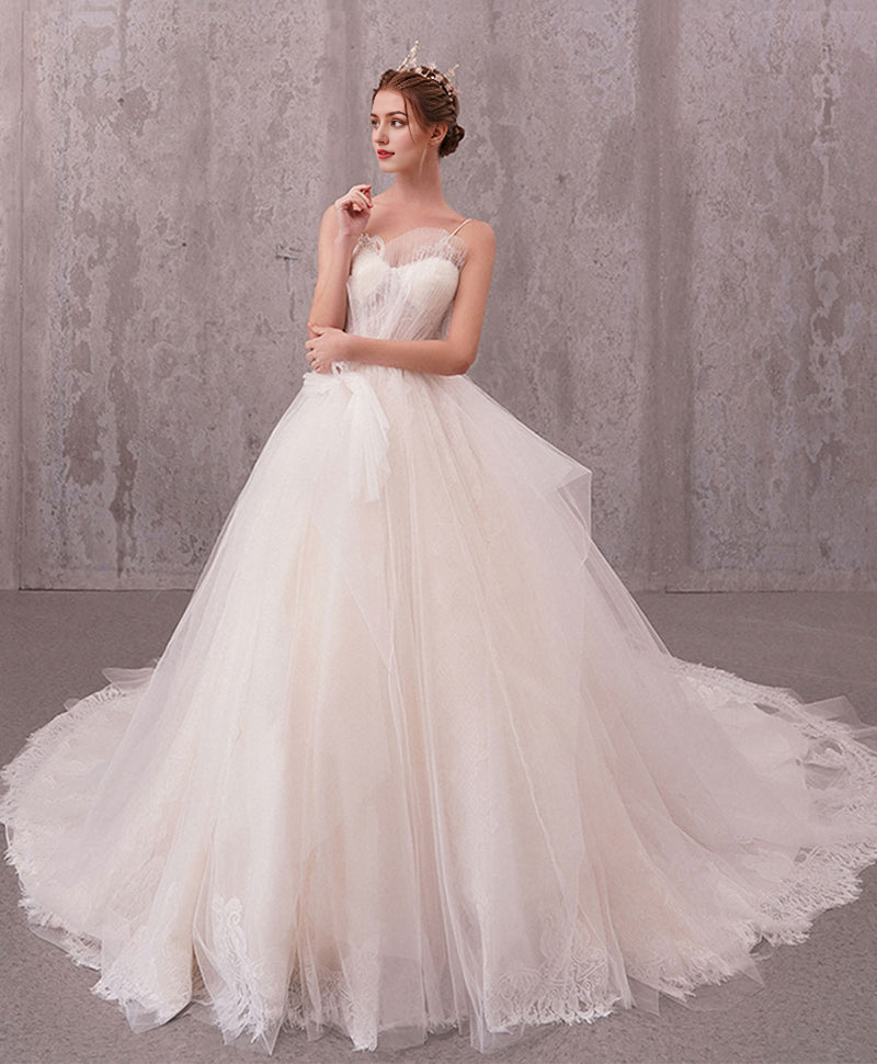 Sweetheart Tulle Lace Long Wedding Gown Bridal Dress