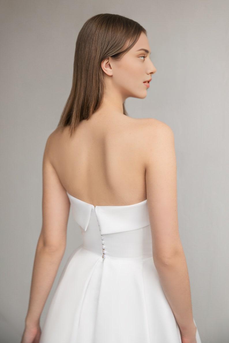 Ball Gown Wedding Dress A-line Silhouette Minimalist Dress Long Bridal Gown