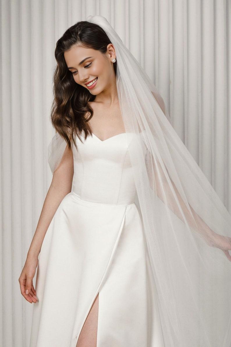 A Line Wedding Dress Made Of Satin Romantic And Modern Wedding Dress