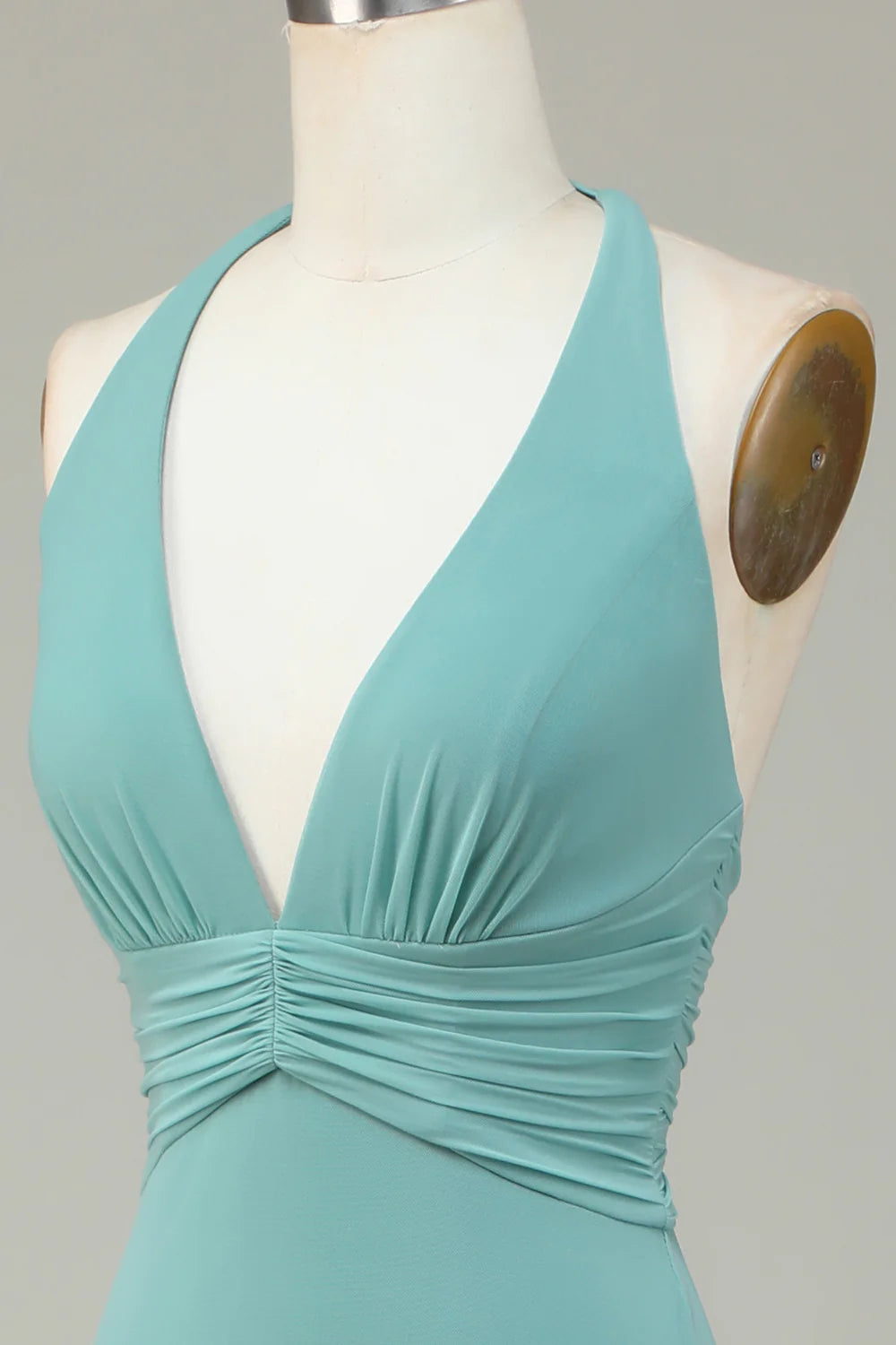 Mermaid Halter Sea Glass Bridesmaid Dress