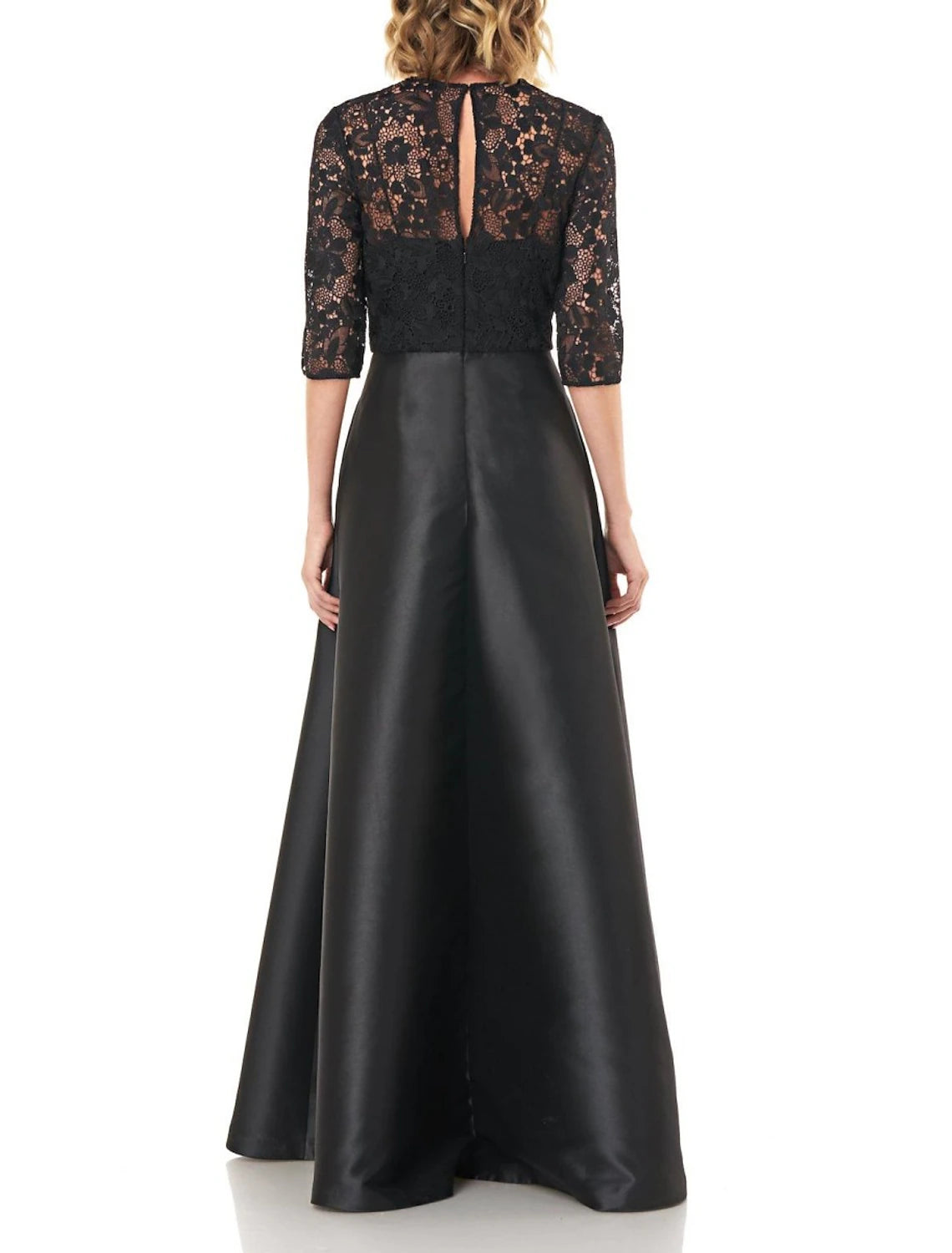 Jumpsuit / Pantsuit Mother of the Bride Dress Formal Wedding Guest Party Sexy Jewel Neck Ankle Length Satin Lace Half Sleeve with Pleats